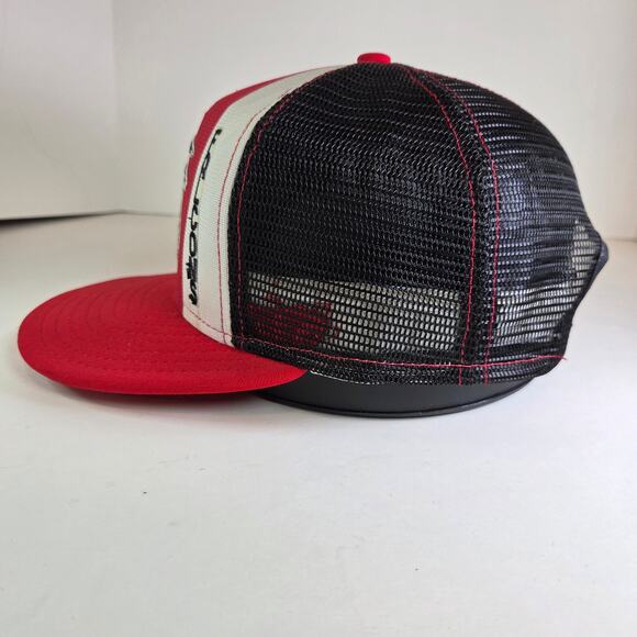 Vintage 1980s Atlanta Falcons Trucker Hat Snapback Mesh Cap USA Lucky Stripes - Picture 2 of 16